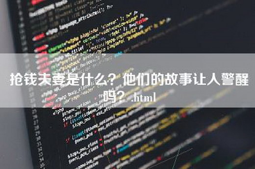 抢钱夫妻是什么？他们的故事让人警醒吗？.html