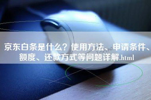 京东白条是什么？使用方法、申请条件、额度、还款方式等问题详解.html