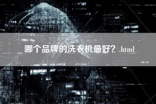 哪个品牌的洗衣机最好？.html